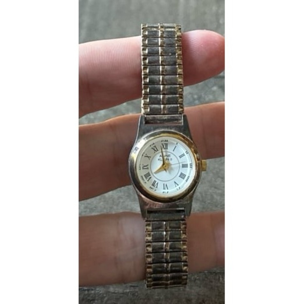 Anne Klein II 10/1776 Women's 20mm Two Tone White Dial Flex Band Watch